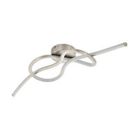 DECKENLEUCHTE 13 W    70/16/16 cm  - Weiss/Nickelfarben, Design, Kunststoff/Metall (70/16/16cm) - Eglo