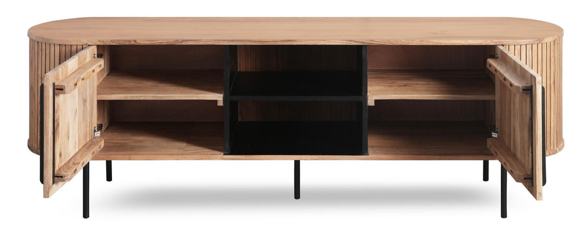 LOWBOARD  in  - Grau, KONVENTIONELL, Holz/Metall (175cm) - Livetastic