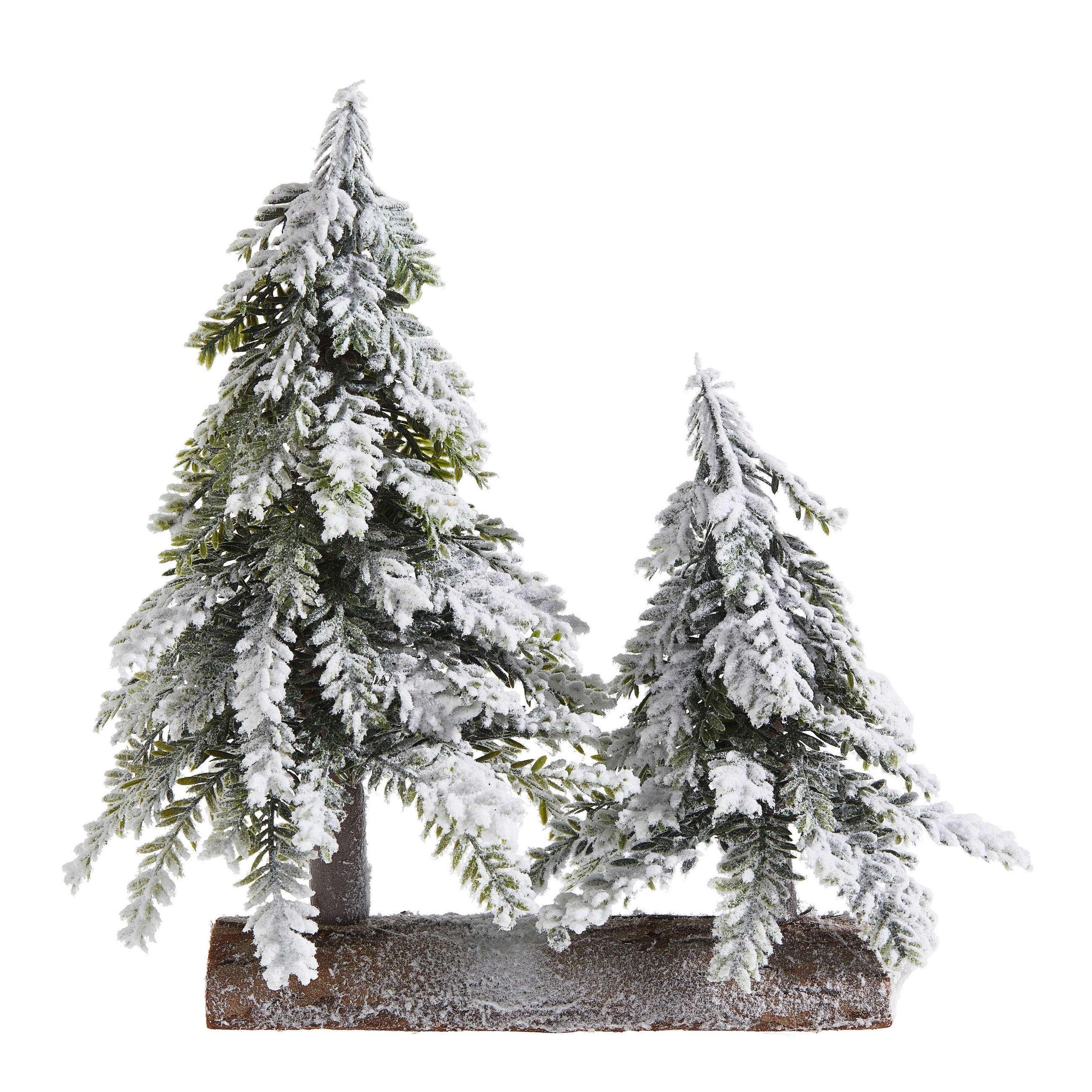 DEKOBAUM  Braun, Weiß, Dunkelgrün   - Dunkelgrün/Braun, KONVENTIONELL, Holz/Kunststoff (14/27/27cm) - X-Mas