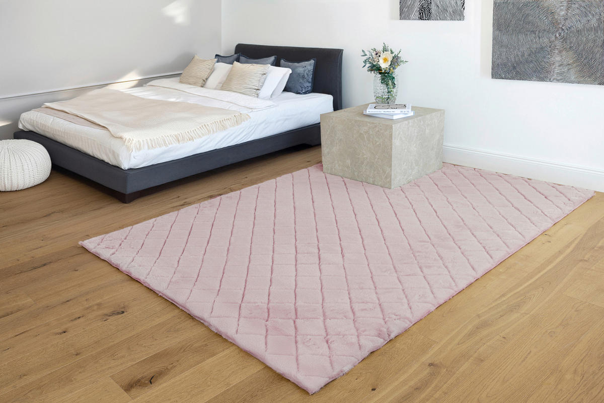 HOCHFLORTEPPICH 80/150 cm Rosa  - Rosa, Basics, Textil (80/150cm) - Novel