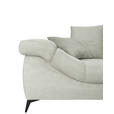 ECKSOFA Elfenbein Cord Rückenkissen, Armlehnenkissen, Rücken echt  - Elfenbein/Schwarz, KONVENTIONELL, Textil/Metall (332/231cm) - Carryhome
