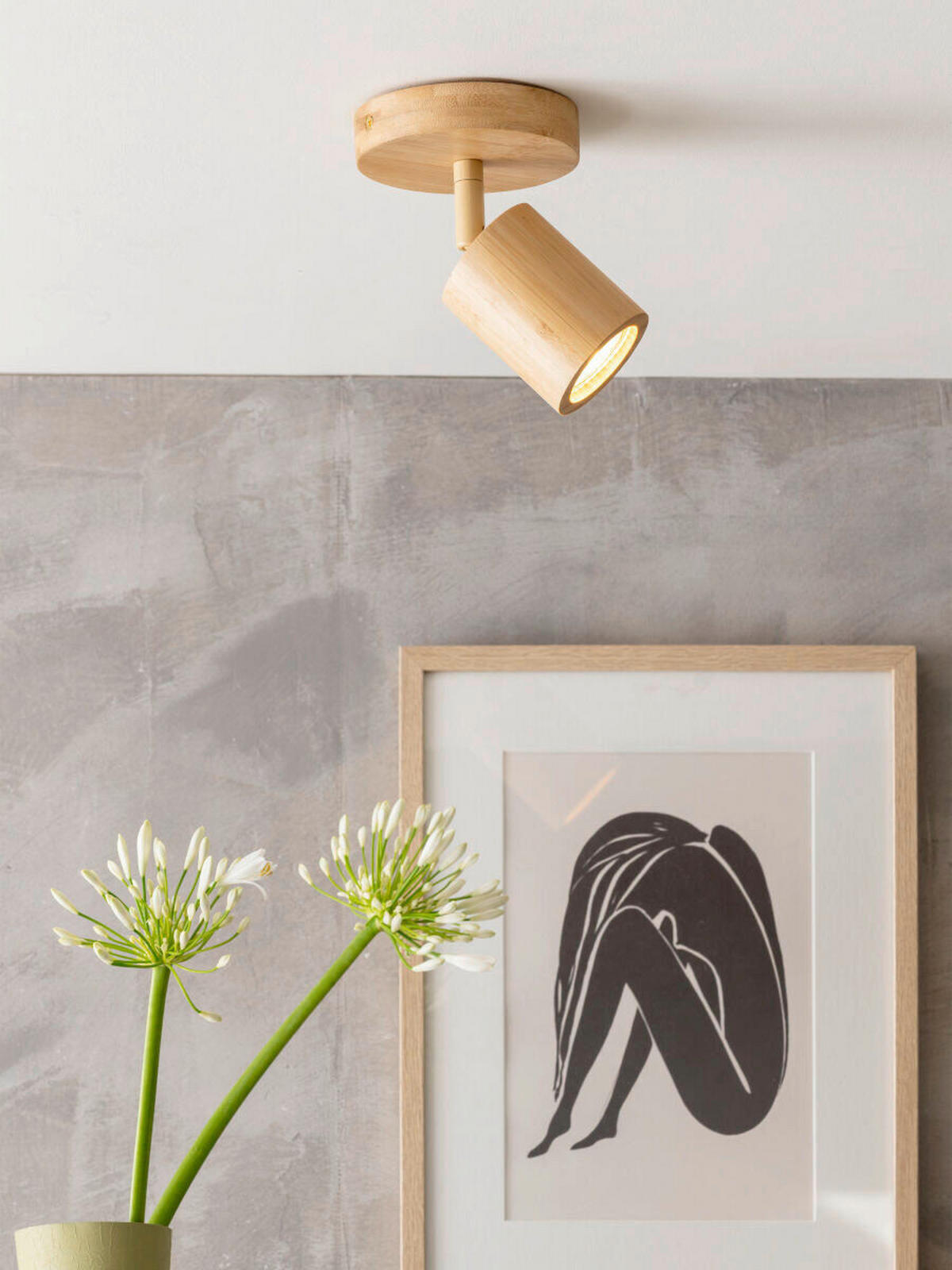 TAKLAMPA Good & Mojo 12/12/17 cm  - naturfärgad, Trend, trä (12/12/17cm) - Good & Mojo