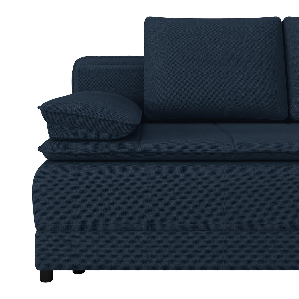 SCHLAFSOFA in Webstoff Dunkelblau  - Schwarz/Dunkelblau, Modern, Kunststoff/Textil (202/73-92/105cm) - MID.YOU
