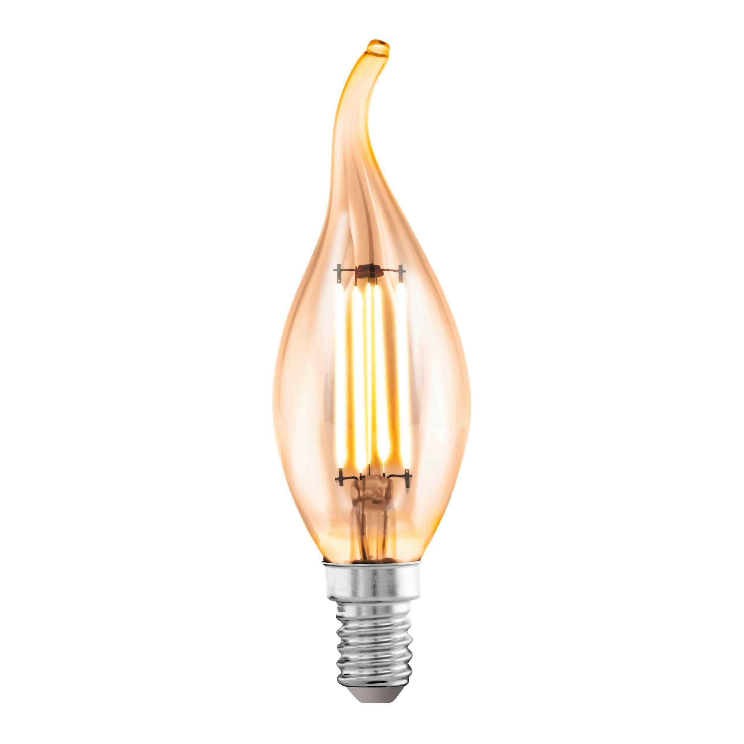 LED-GLÖDLAMPA   E14 1x4 W  - bärnstensfärgad, Basics, glas (3,5/12cm) - Eglo