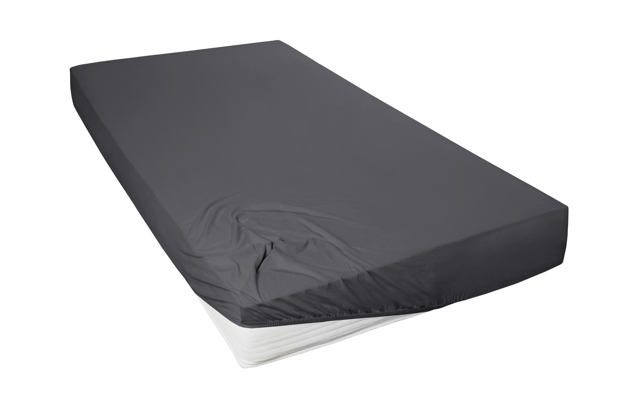 SPANNBETTTUCH Jersey  - Anthrazit, Basics, Textil (150/200cm)
