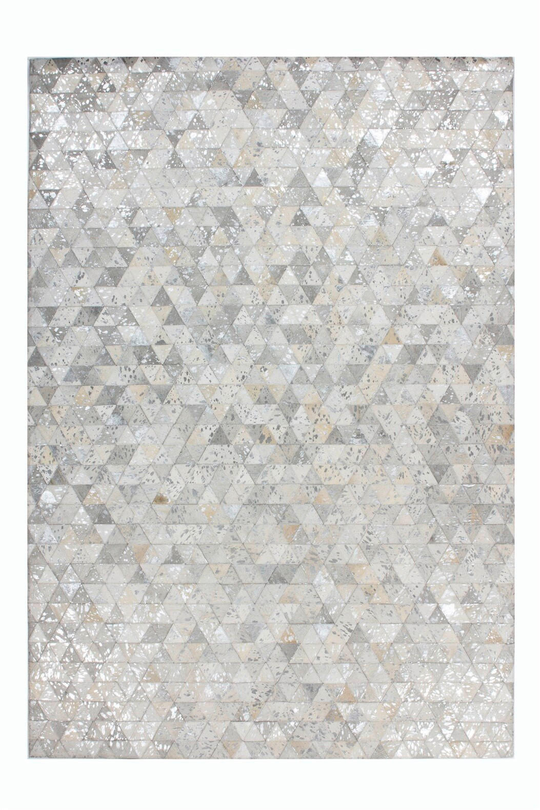 FLACHWEBETEPPICH 80/150 cm Rocket 410 Grau / Silber Grau, Silberfarben  - Silberfarben/Grau, KONVENTIONELL, Leder/Textil (80/150cm)