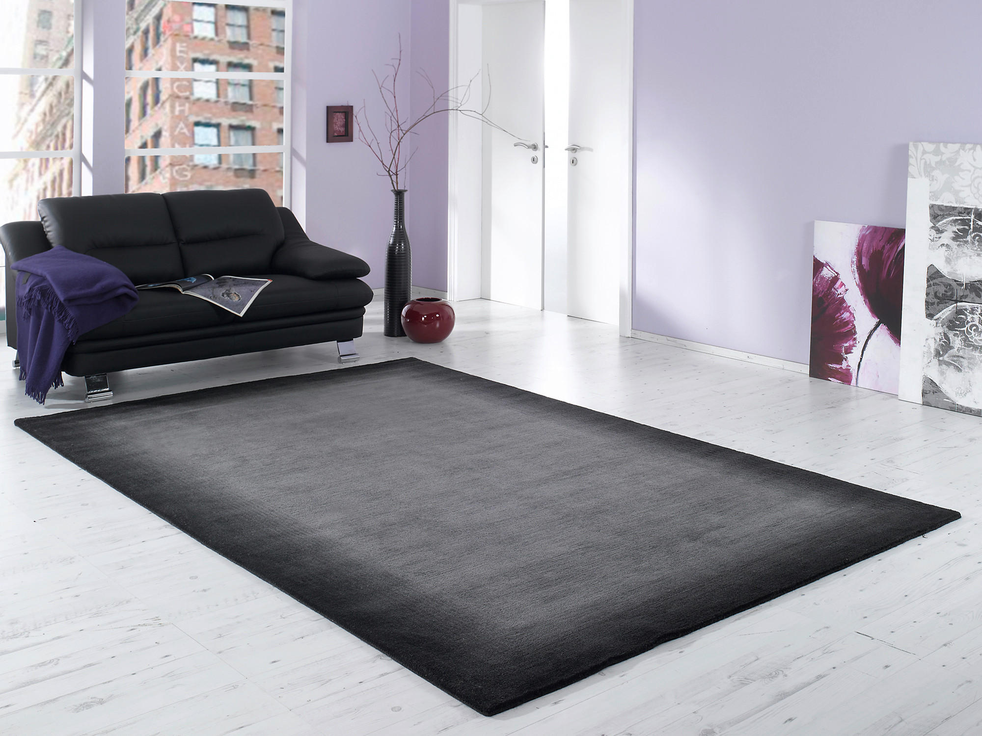 Thumbnail - Cazaris Wollteppich, Grau, Textil, Farbverlauf, rechteckig, 250x300 cm, für Fußbodenheizung geeignet, Teppiche & Böden, ...