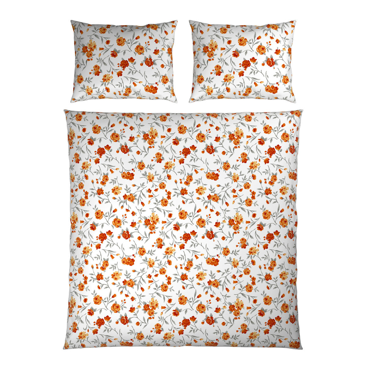 WENDEBETTWÄSCHE Satin 200/200 cm  - Orange, Textil (200/200cm) - Esposa