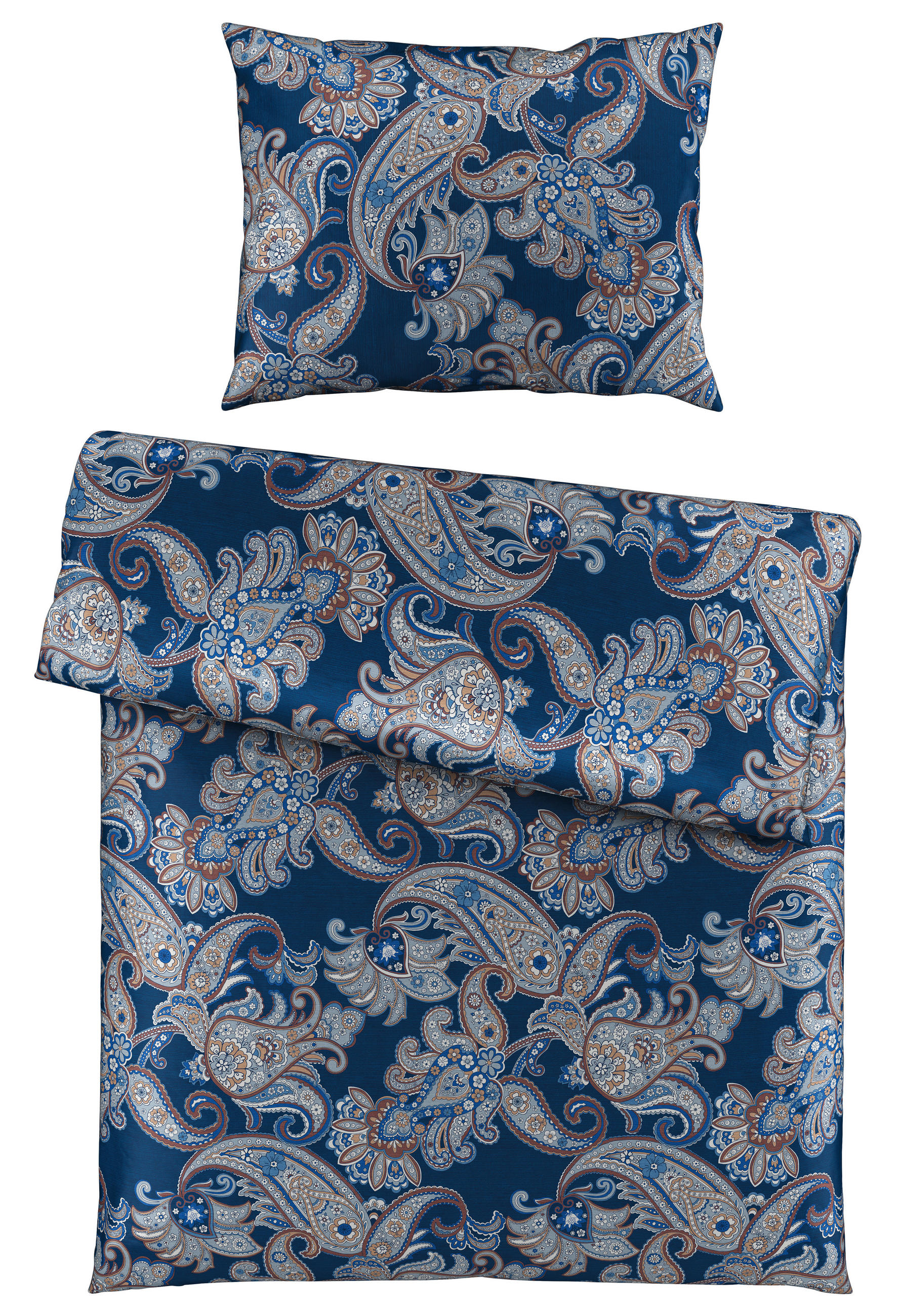 POVLEČENÍ, satén, modrá, 140/200 cm - modrá, Basics, textil (140/200cm) - Novel