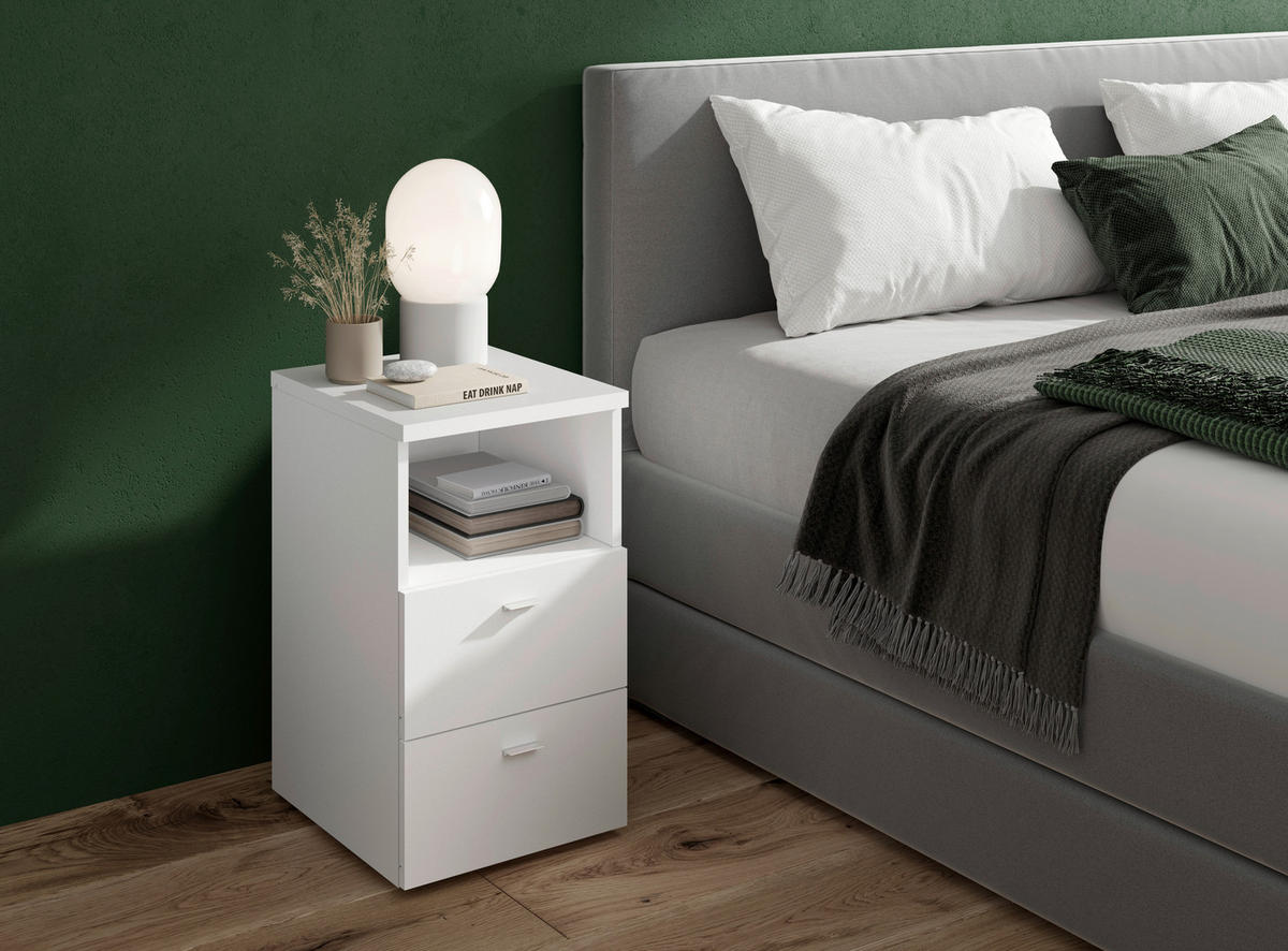 NACHTSCHRANK 35/62/40 cm  - Chromfarben/Schwarz, Basics, Holzwerkstoff/Kunststoff (35/62/40cm) - Carryhome