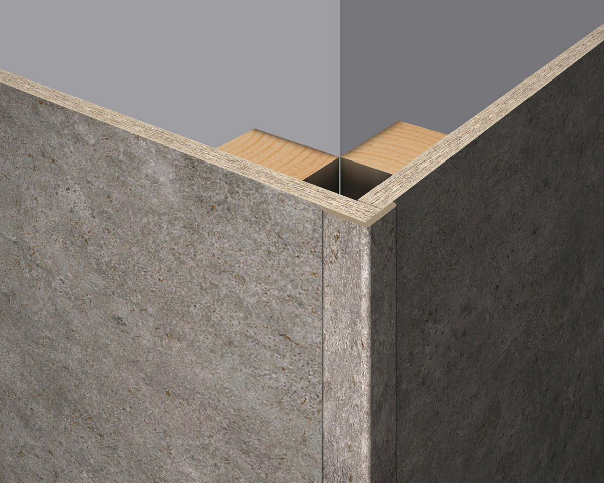 Faltleiste Grau - Grau, Basics, Naturmaterialien (240/2.2/2.2cm) - Egger Holzwerkstoffe