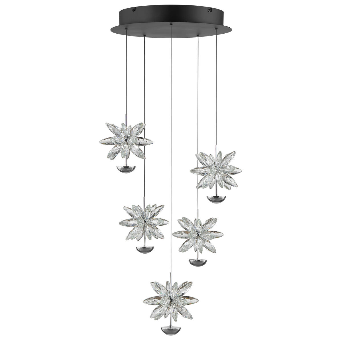 LED-PENDELLEUCHTE 42/170 cm    - Klar/Chromfarben, Basics, Glas/Metall (42/170cm) - Brilliant