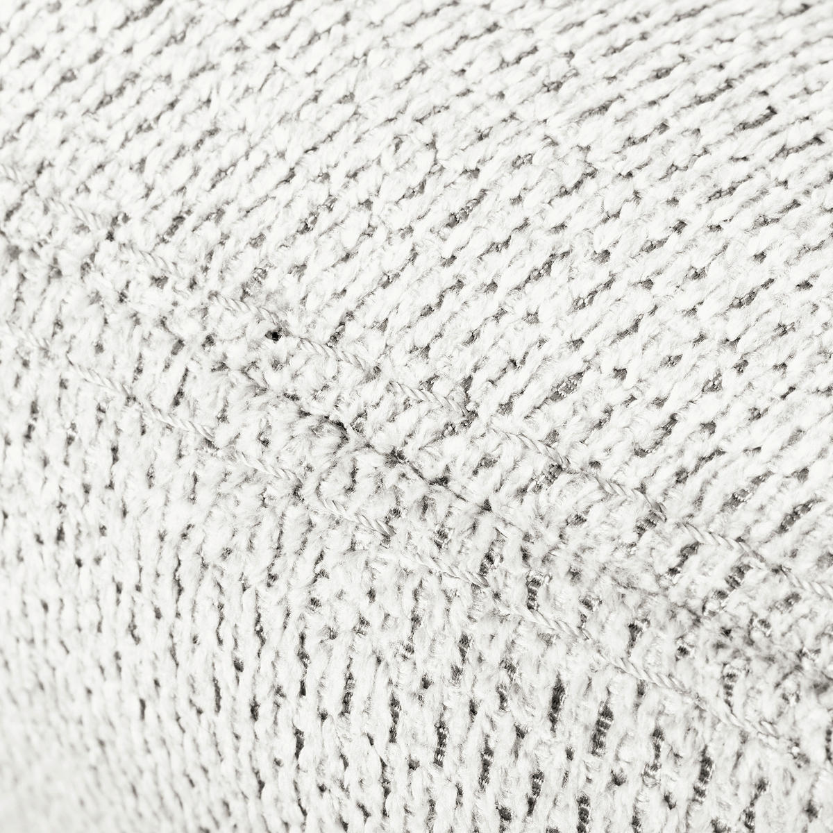 SESSEL in Chenille Weiß  - Schwarz/Weiß, Design, Textil/Metall (67/87/74cm) - Livetastic