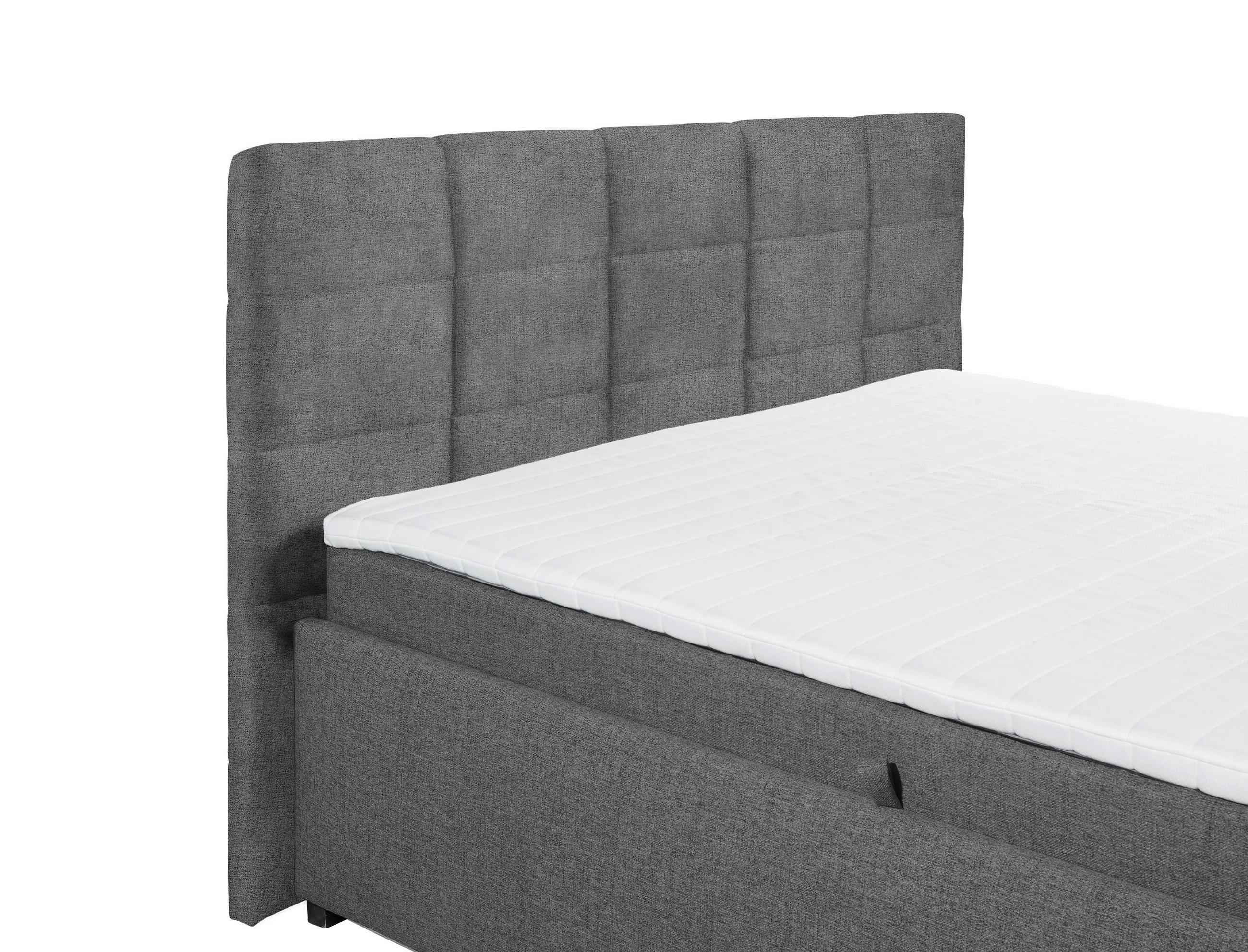 Thumbnail - Esposa Polsterbett, Hellgrau, Textil, H2, Höhe ca. 17 cm, 180x200 cm, Bettkasten, gepolstertes Kopfteil, Stoffauswahl, T...