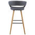 BARHOCKER in Textil Dunkelgrau - Eichefarben/Dunkelgrau, Design, Holz/Textil (55/98/46,5cm) - Carryhome BARHOCKER in Textil Dunkelgrau - Eichefarben/Dunkelgrau, Design, Holz/Textil (55/98/46,5cm) - Carryhome