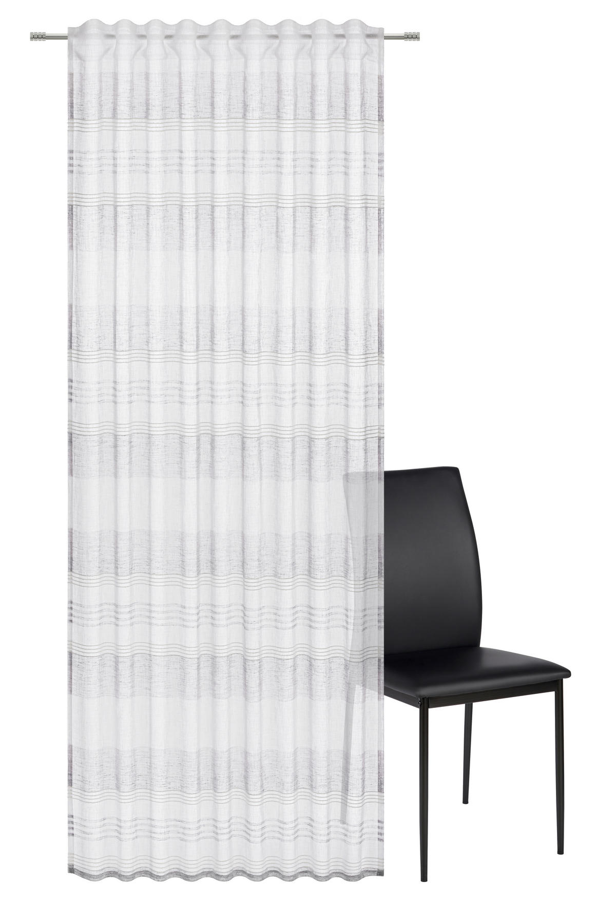 FERTIGVORHANG  halbtransparent   135/245 cm  - Grau, Basics, Textil (135/245cm) - Esposa