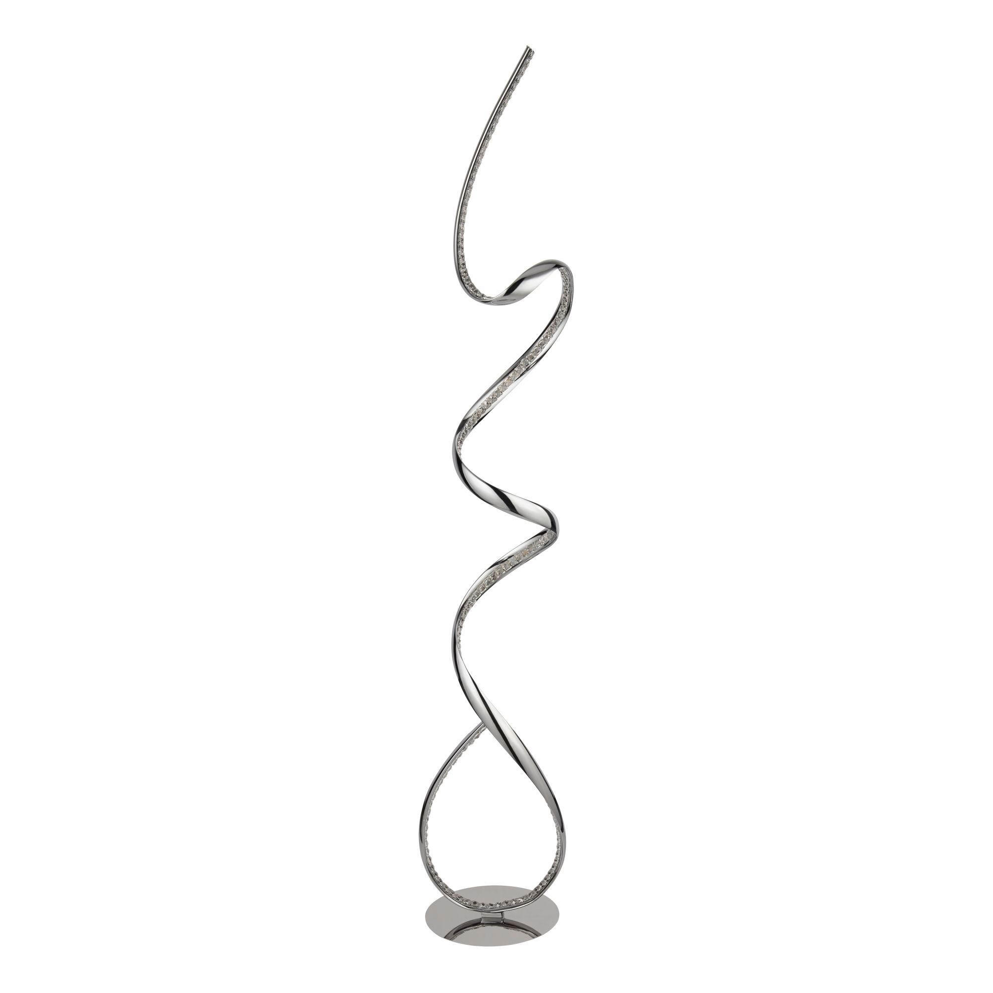 LED-STEHLEUCHTE 23/28/147 cm    - Klar/Chromfarben, Design, Glas/Metall (23/28/147cm)