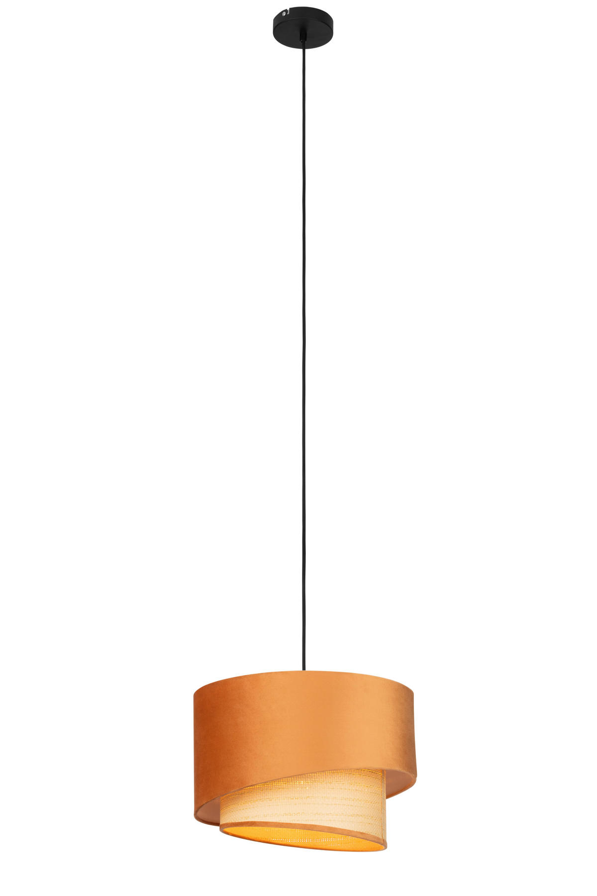 HÄNGELEUCHTE 38/150 cm  - Naturfarben/Orange, Trend, Papier/Textil (38/150cm) - Collett's Monde