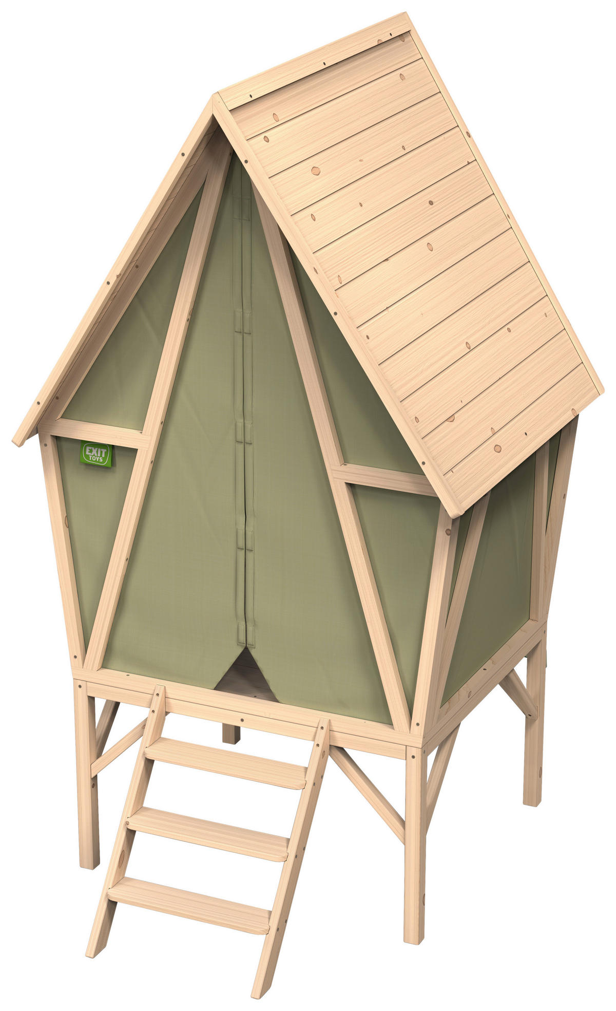 SPIELHAUS  - KONVENTIONELL, Holz/Kunststoff (226/124/219cm) - EXIT Toys