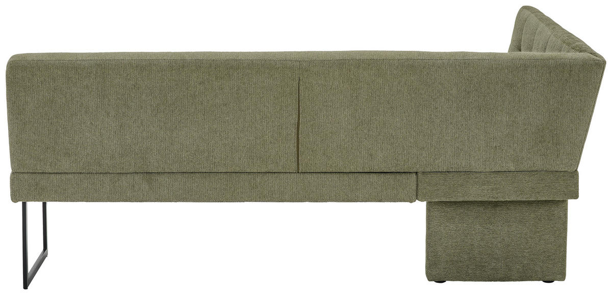 ECKBANK 155/213 cm Webstoff Hellgrün   - Schwarz/Hellgrün, Design, Textil/Metall (155/213cm) - Novel