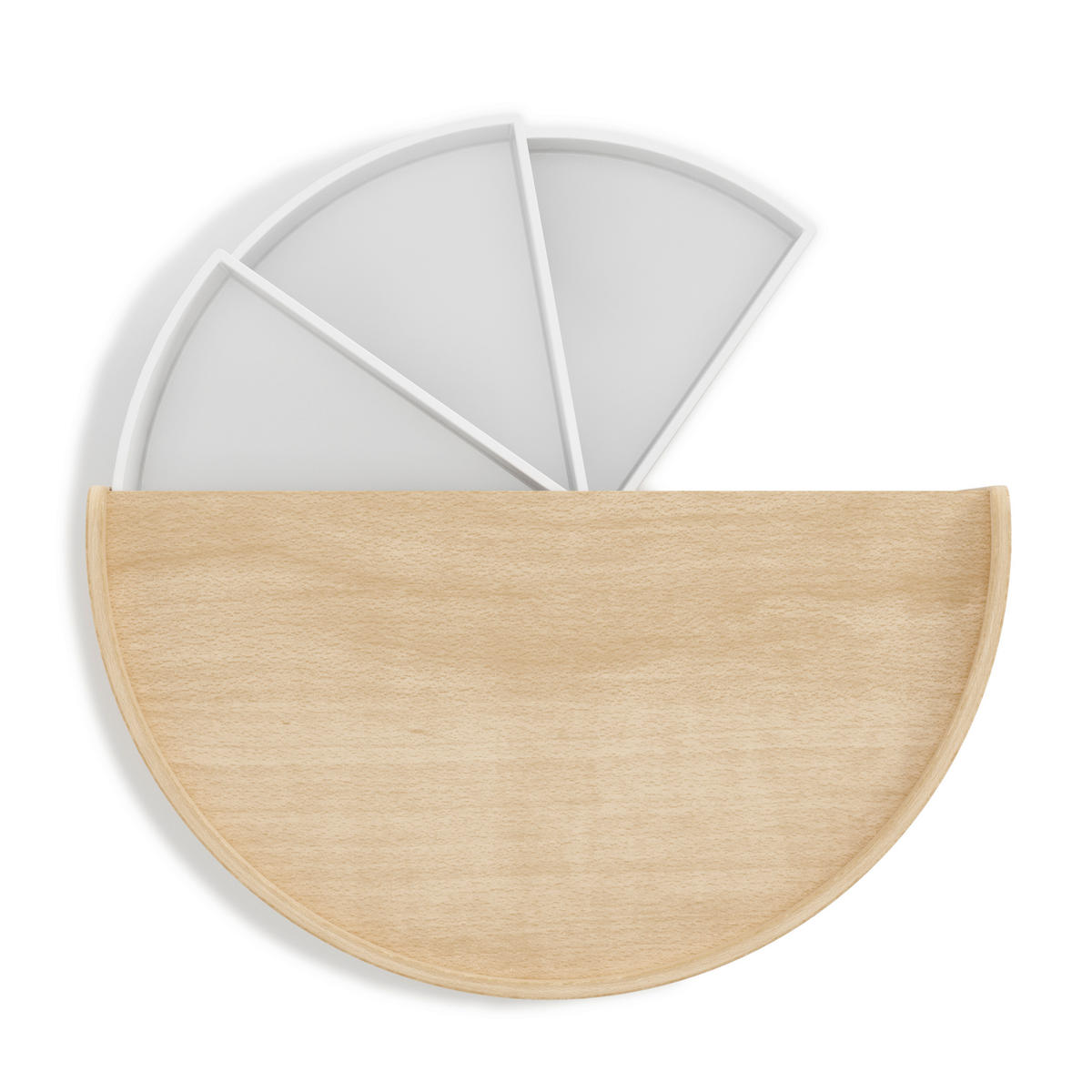 KUTIJICA ZA NAKIT   18/15/25 cm    - bijela/prirodne boje, Basics, drvo/plastika (18/15/25cm) - Umbra