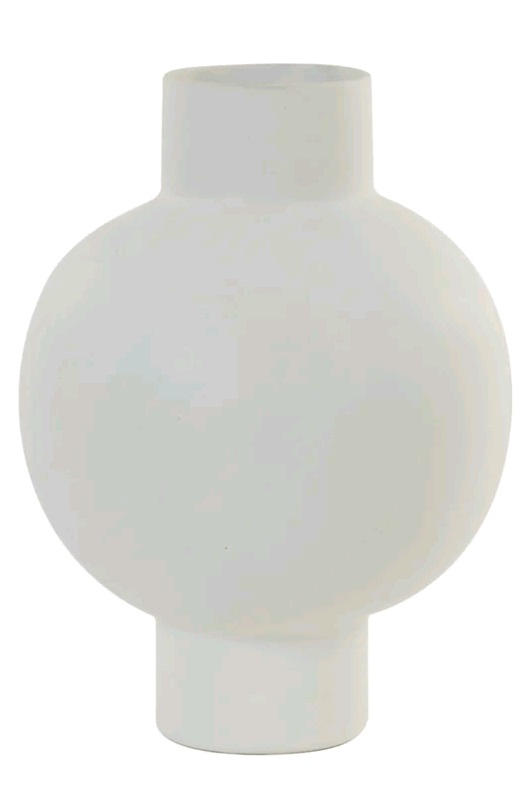 DEKOVASE  - Weiß, Basics, Keramik (34,5/46cm) - Light & Living
