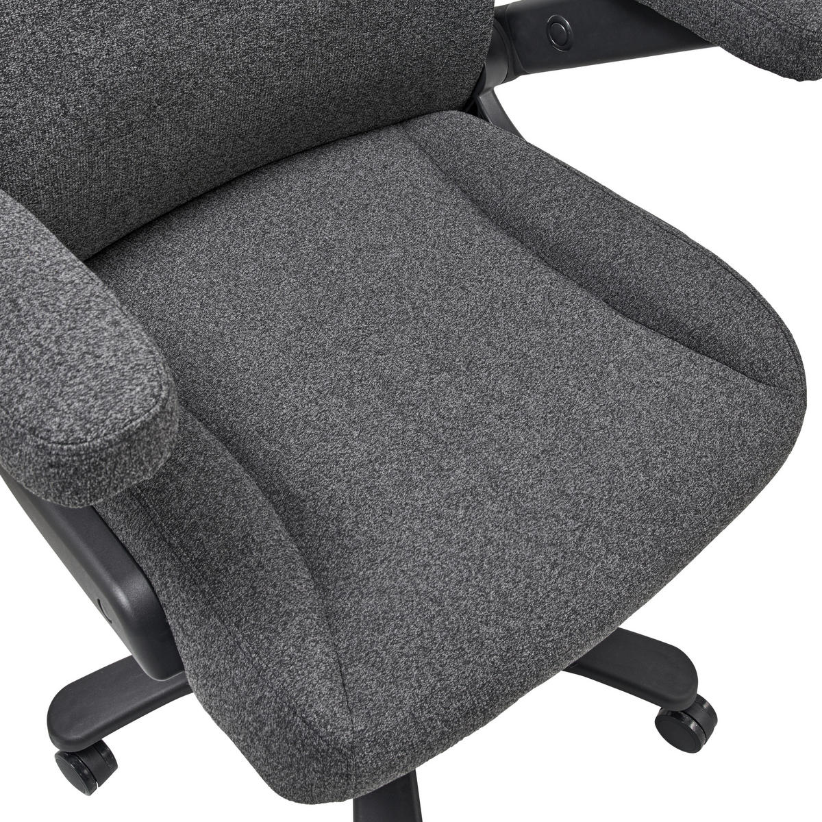 SCAUN DIRECTORIAL  in plasă tensionată negru  - negru, Modern, plastic/textil (80/125-133/75cm) - Livetastic