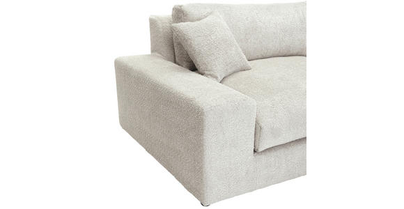 MEGASOFA Struktur, Bouclé Beige  - Beige/Schwarz, MODERN, Kunststoff/Textil (270/76/125cm) - Landscape