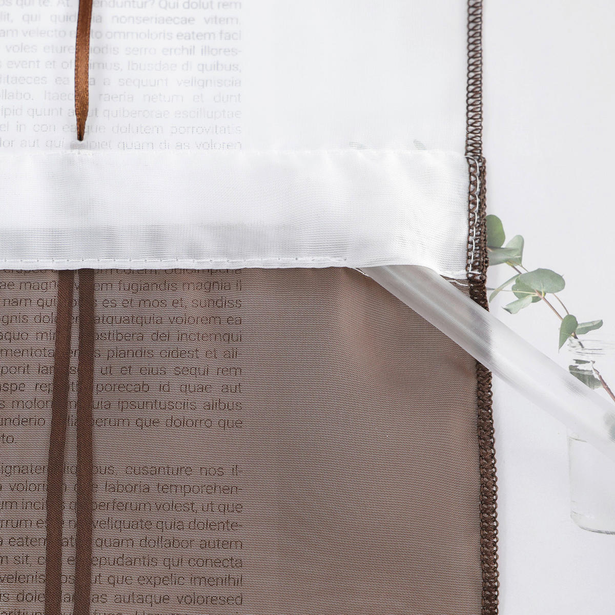 FALTROLLO  transparent  80/155 cm    - Braun/Weiß, Basics, Textil (80/155cm)
