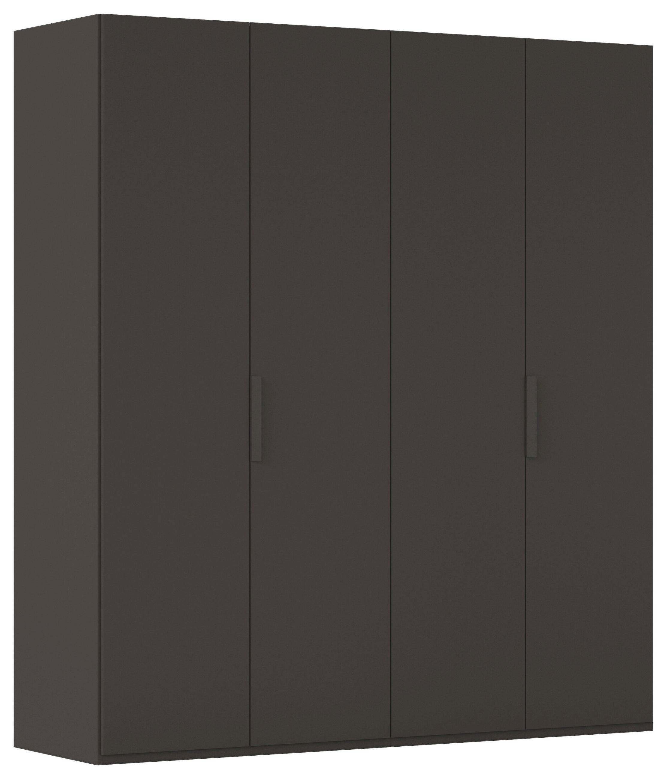 DREHTÜRENSCHRANK 201/223/61 cm,  in Graphitfarben, 4-türig  - Graphitfarben, Basics, Holzwerkstoff/Metall (201/223/61cm) - Novel