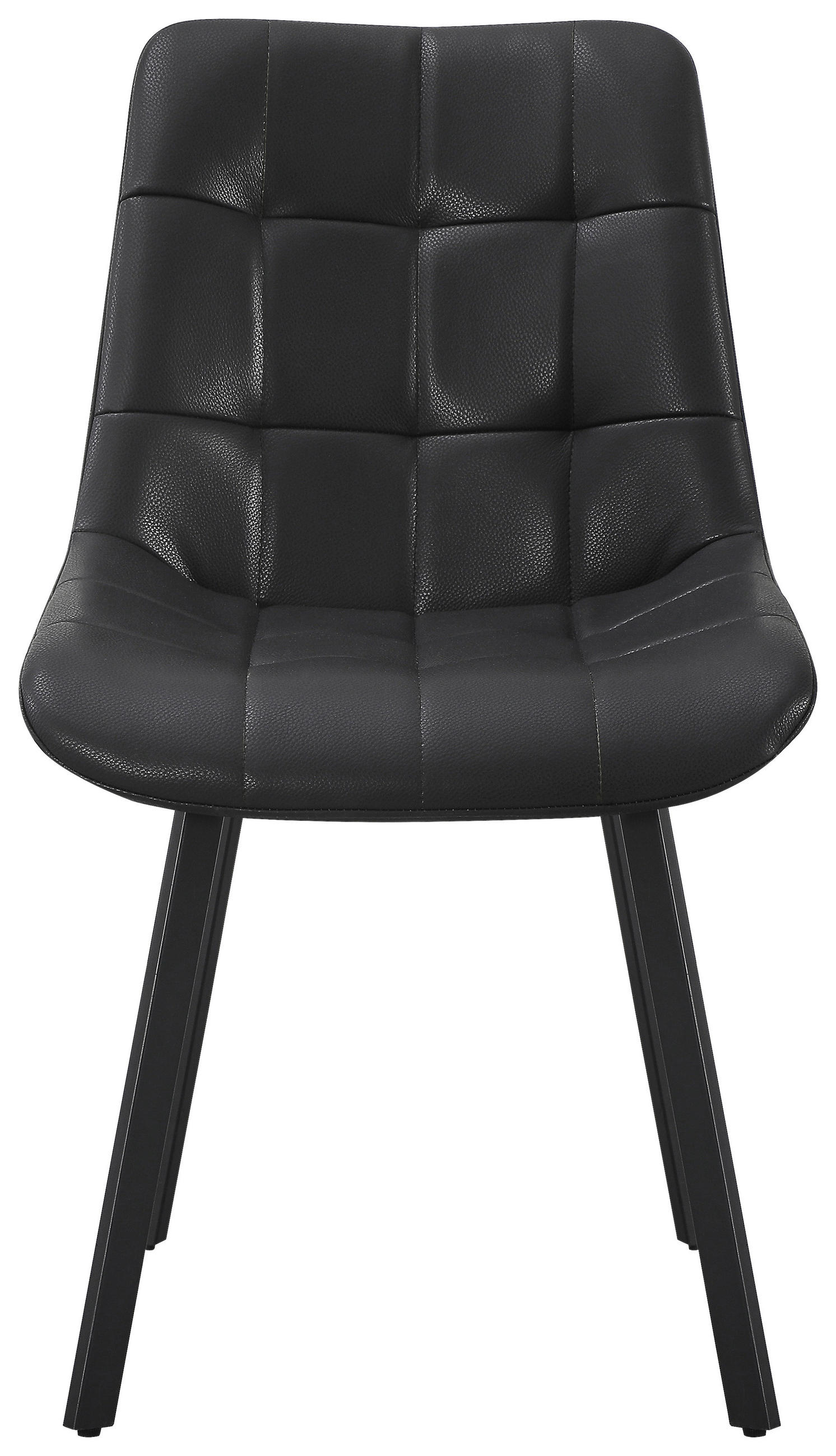 ČETVERONOŽNA STOLICA  crna  metal, koža      - crna, Moderno, koža/metal (51/88/62cm) - Livetastic