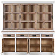 BUFFET 200/200/40 cm  in Naturfarben, Weiß  - Schwarz/Naturfarben, Design, Holz/Metall (200/200/40cm) - Landscape