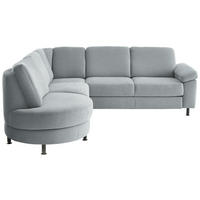 ECKSOFA Flachgewebe Grau  - Schwarz/Grau, Konventionell, Textil/Metall (252/248cm) - Beldomo Comfort