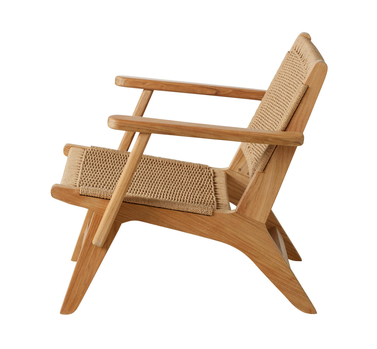 LOUNGESESSEL  - Hellbraun/Teakfarben, Natur, Holz/Papier (68/71/72cm) - Gardenson