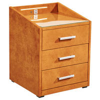NACHTSCHRANK 47/61/46 cm  - Silberfarben/Schwarz, MODERN, Holzwerkstoff/Kunststoff (47/61/46cm) - MID.YOU
