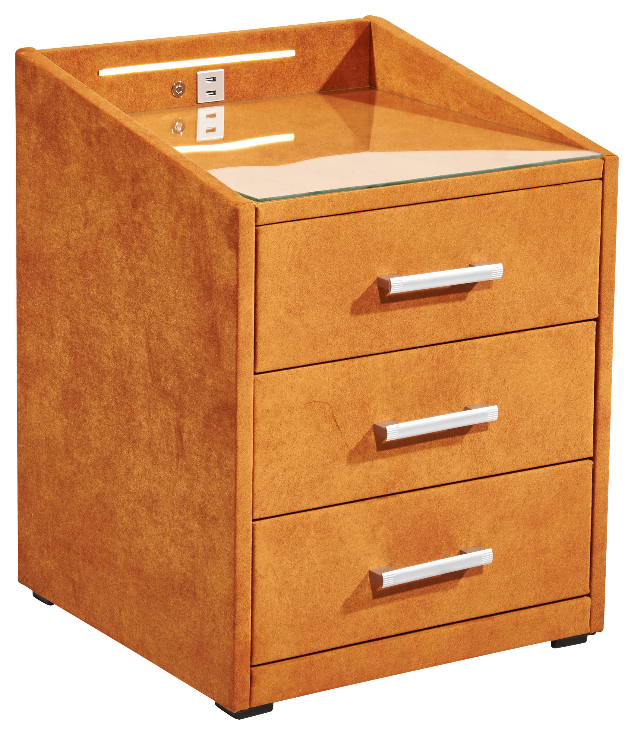 Mid.you Nachtschrank Orange 47x61x46 cm