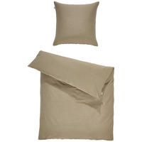 BETTWÄSCHE Schöner Wohnen - Pure oliv Satin 135/200 cm  - Creme/Mintgrün, Basics, Textil (135/200cm) - Schöner Wohnen