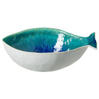 SERVIERPLATTE DORI  - Blau, Basics, Keramik (29,8/19,6/9,7cm) - Costa Nova