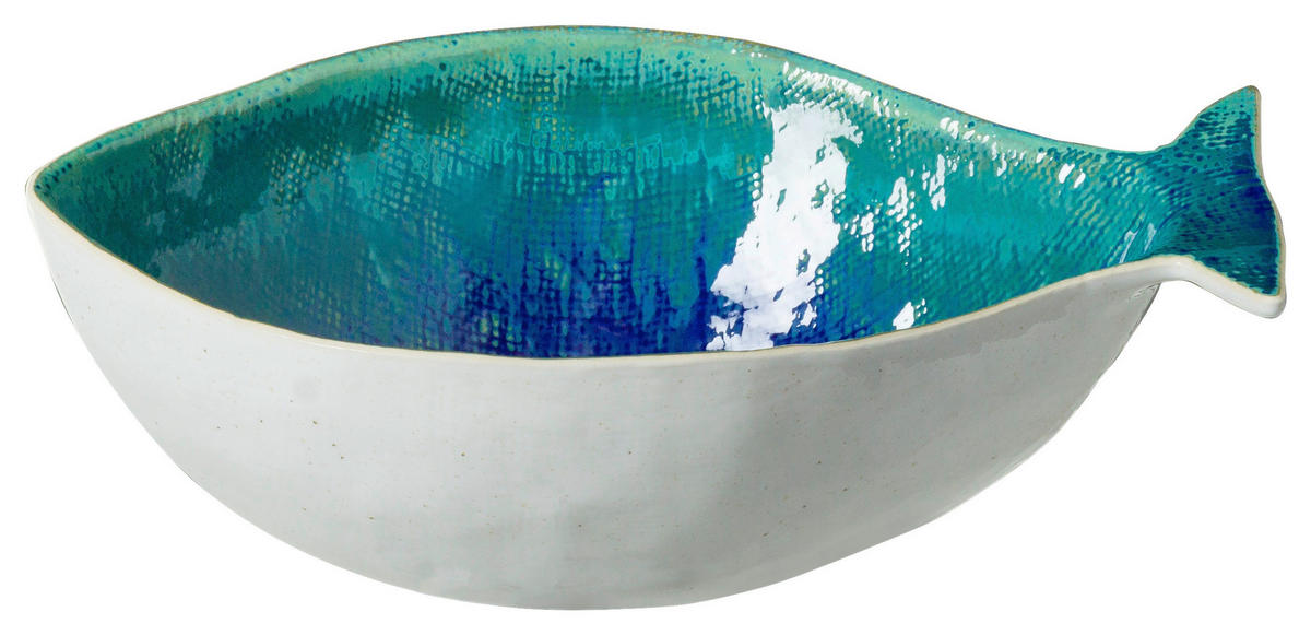 SERVIERPLATTE DORI  - Blau, Basics, Keramik (29,8/19,6/9,7cm) - Costa Nova