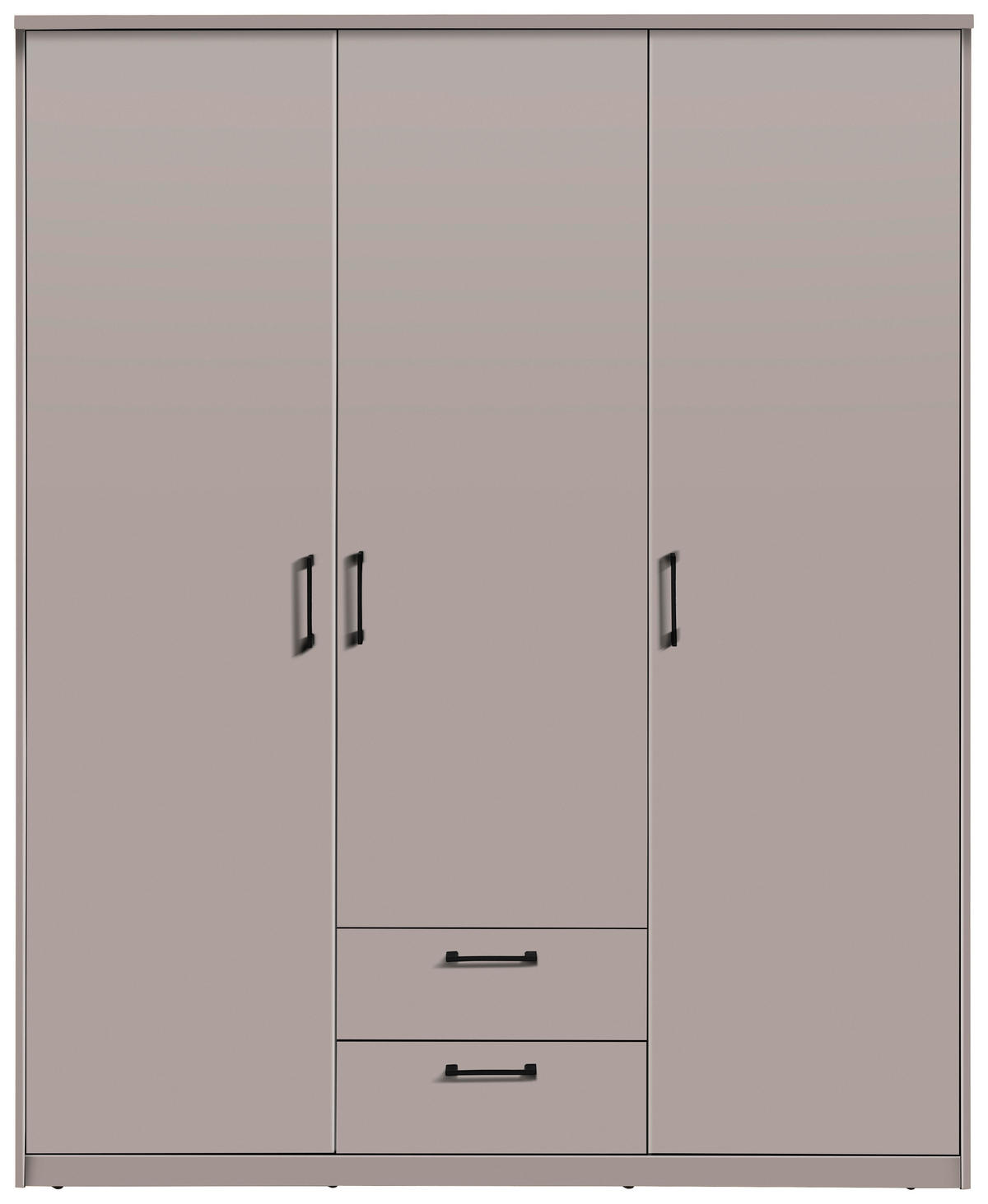 NYÍLÓAJTÓS SZEKRÉNY kasmírszínű  - kasmírszínű/fekete, Basics, faalapú anyag/fém (157/194/54cm) - Xora