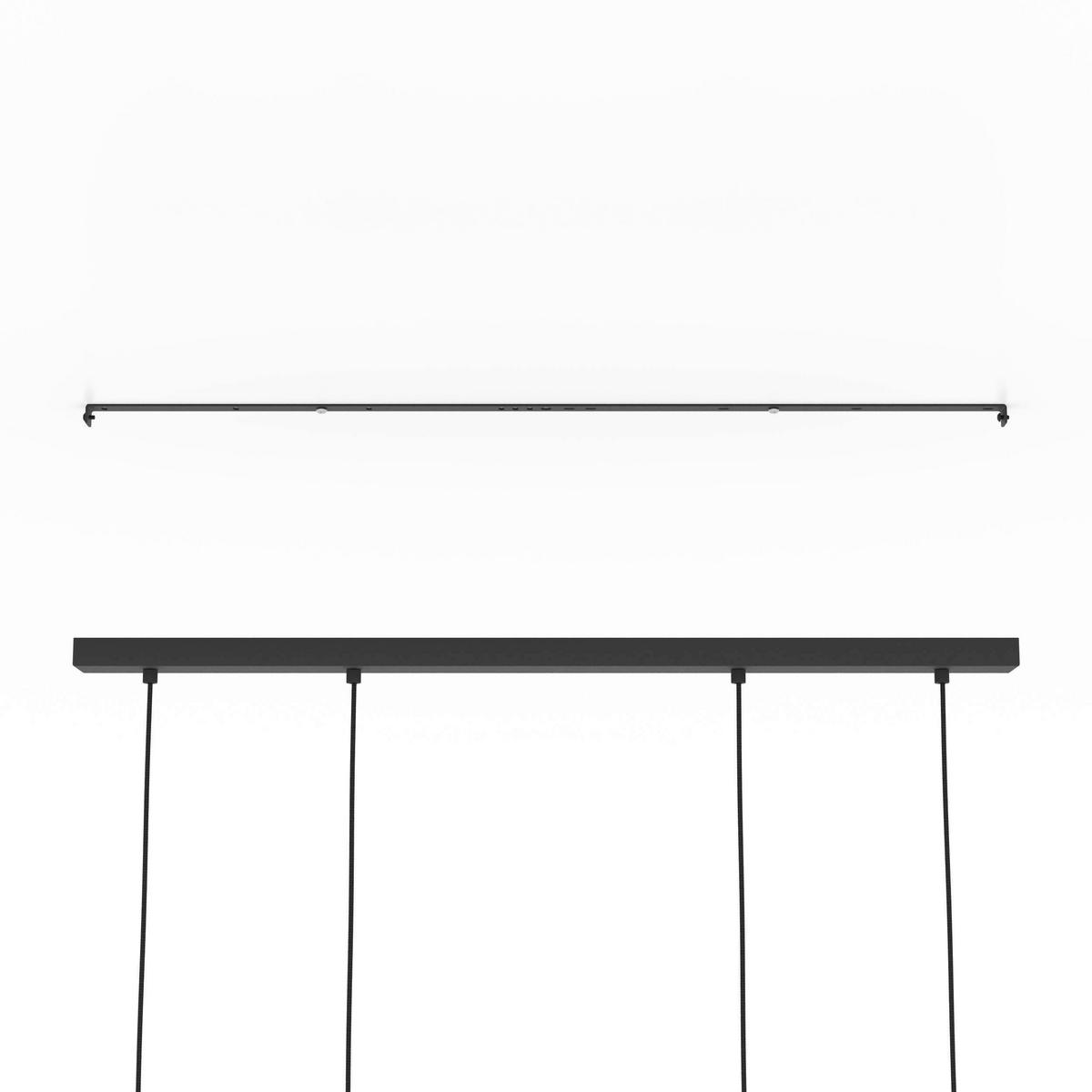 HÄNGELEUCHTE 83/20/150 cm  - Schwarz/Braun, Natur, Holz/Metall (83/20/150cm) - Eglo