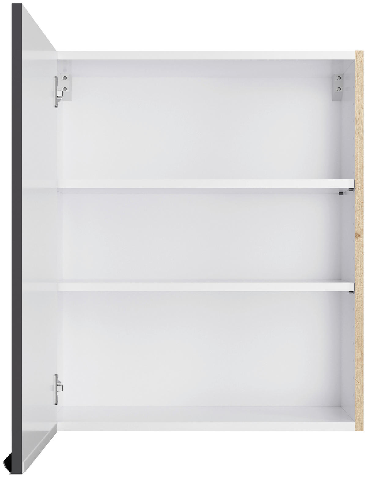 KÜCHENLEERBLOCK 270 cm   in Anthrazit, Eichefarben  - Edelstahlfarben/Eichefarben, Basics, Holzwerkstoff/Metall (270cm) - Optifit