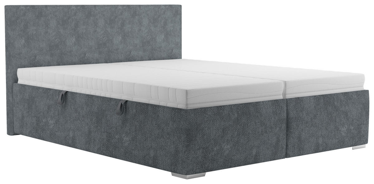 KÁRPITOZOTT ÁGY 160/200 cm  szürke  - szürke, Basics, textil/fa (160/200cm) - Cantus