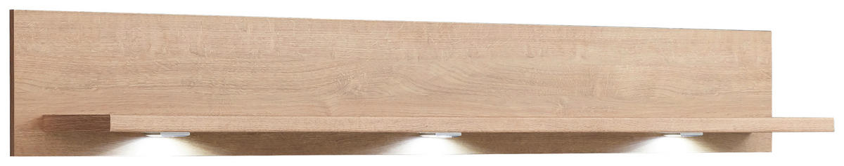WOHNWAND  in Alteiche  330/208,3/50,2 cm  - Alteiche/Silberfarben, KONVENTIONELL, Glas/Holz (330/208,3/50,2cm) - Livetastic