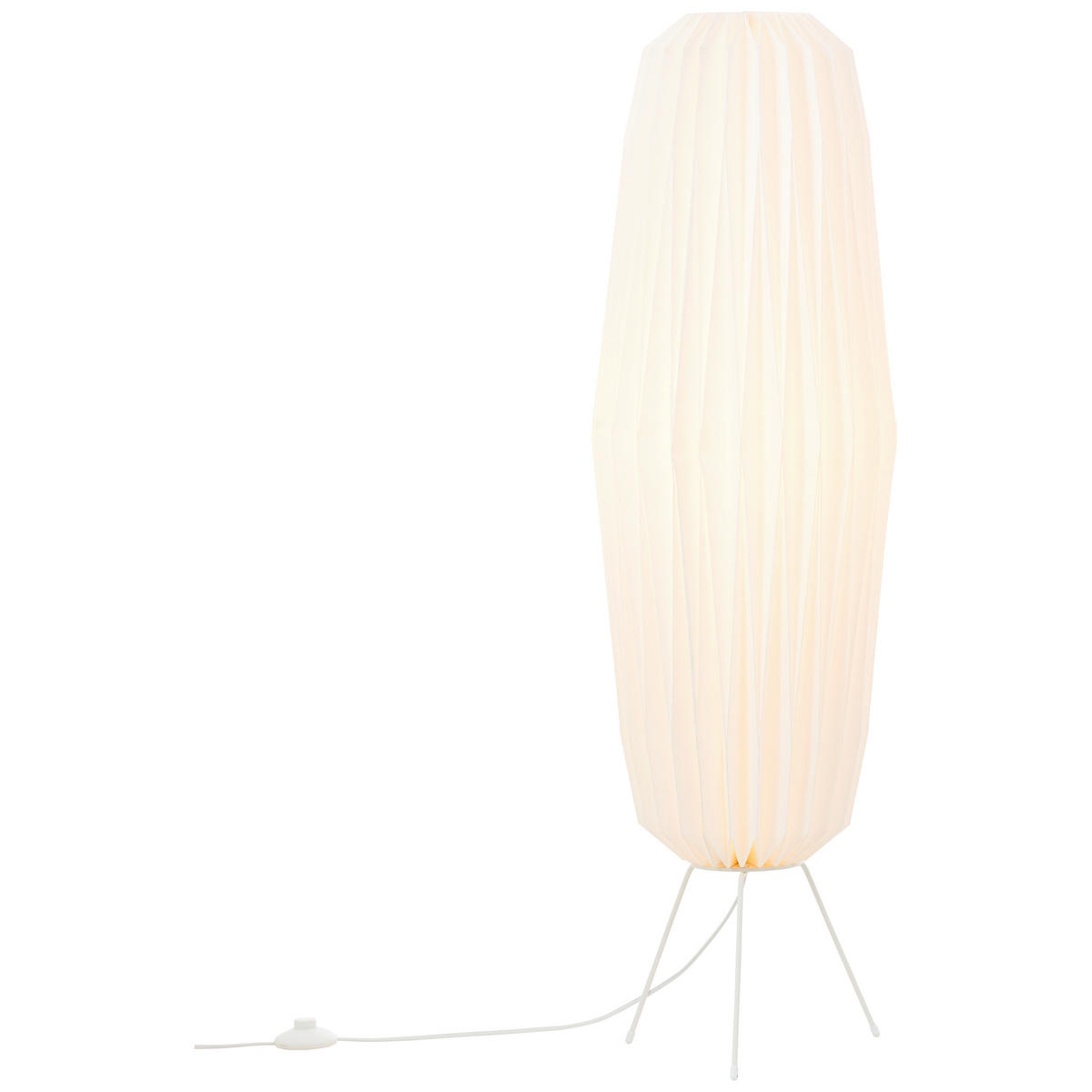 STEHLEUCHTE - Weiss, Natur, Papier/Metall (33/110cm) - Brilliant