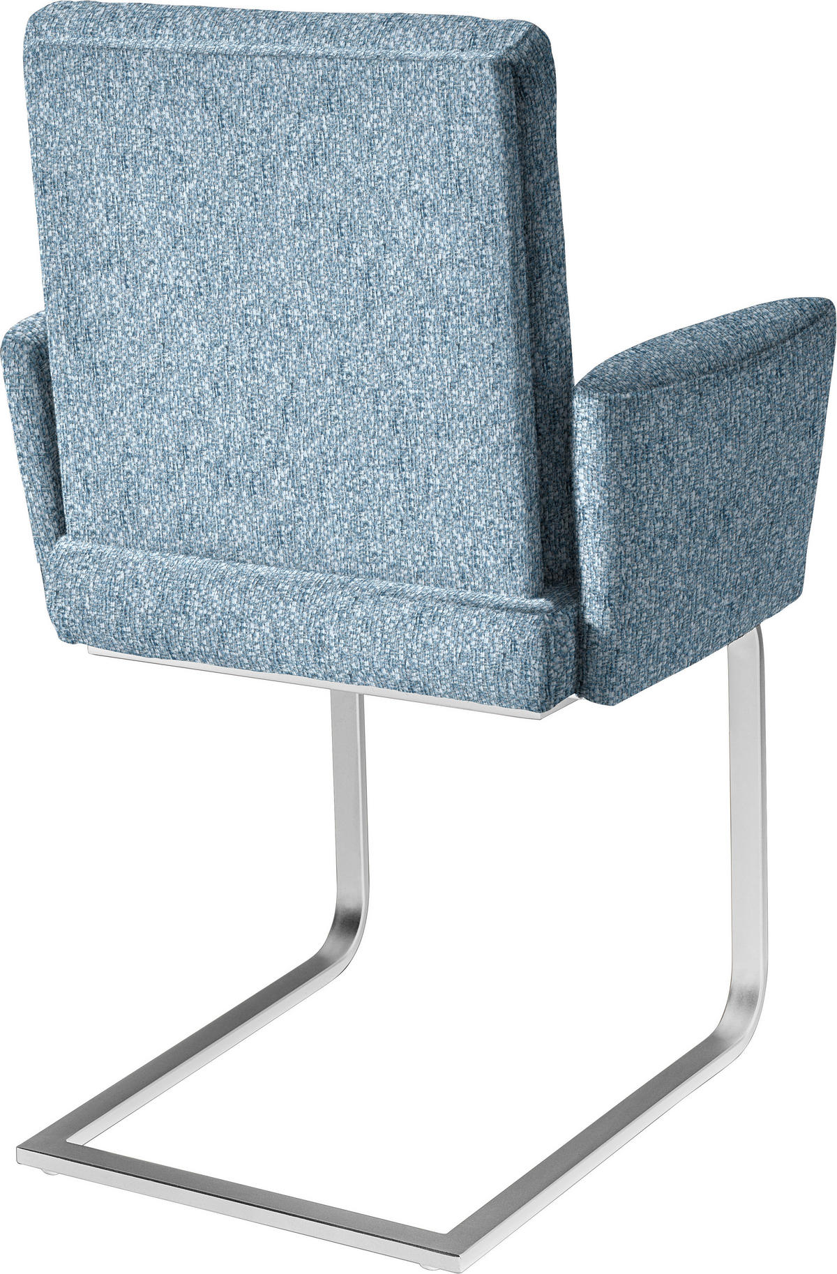 ARMLEHNSTUHL  in Stahl Chenille  - Chromfarben/Hellblau, Design, Textil/Metall (56/92/60cm) - Dieter Knoll