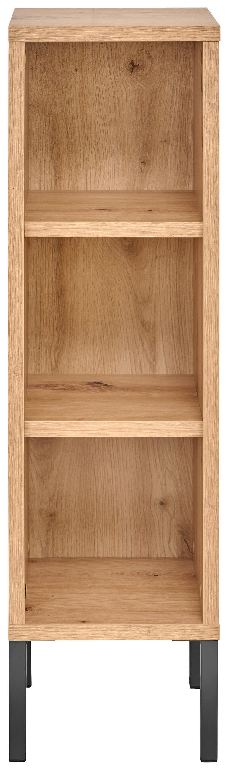KOJENECKÝ SPODNÍ REGÁL dub artisan, - šedá/černá, Trend, kov/kompozitní dřevo (25/89/25cm) - Jimmylee