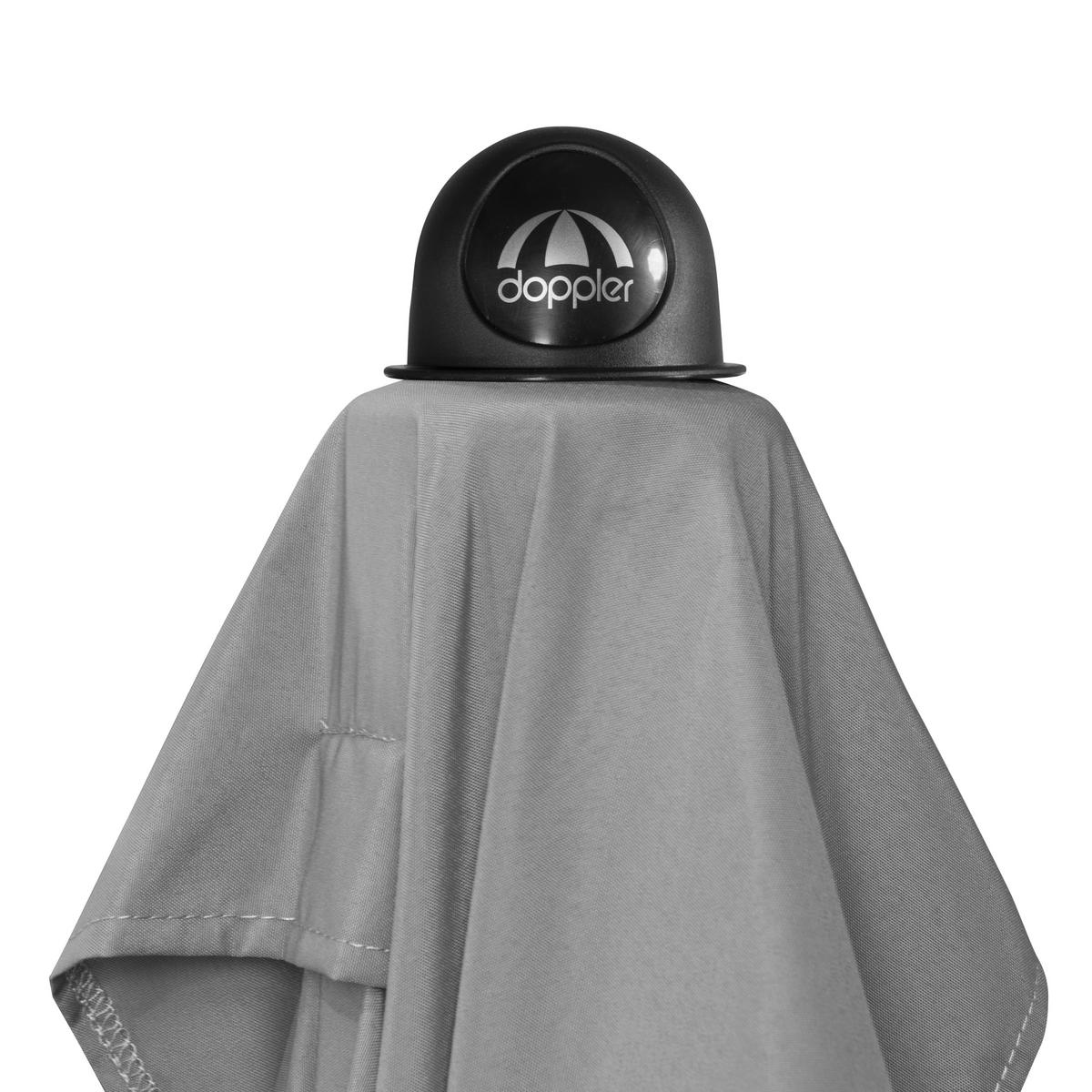 SONNENSCHIRM 210x140 cm Hellgrau  - Silberfarben/Hellgrau, Basics, Textil/Metall (210/140cm) - Doppler
