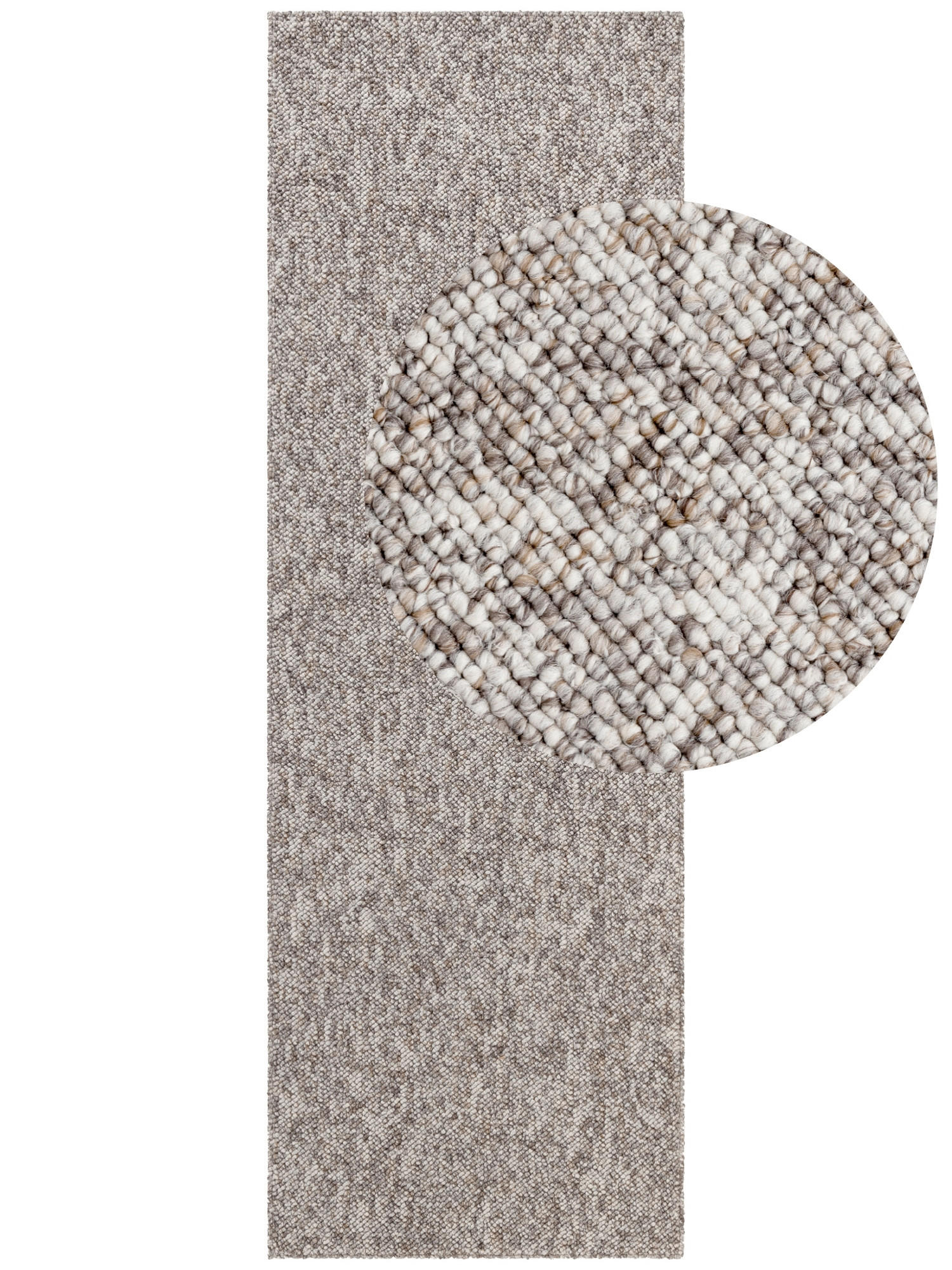LÄUFER 80/240 cm Rocco  - Taupe/Multicolor, Basics, Kunststoff (80/240cm) - Elle Decoration