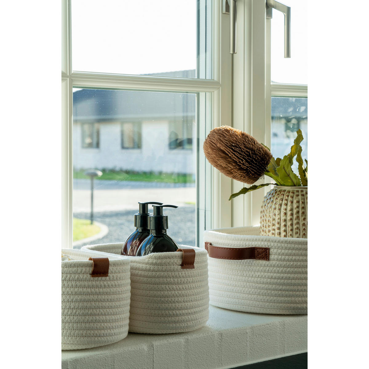 KORBSET - Braun/Weiß, Basics, Textil
